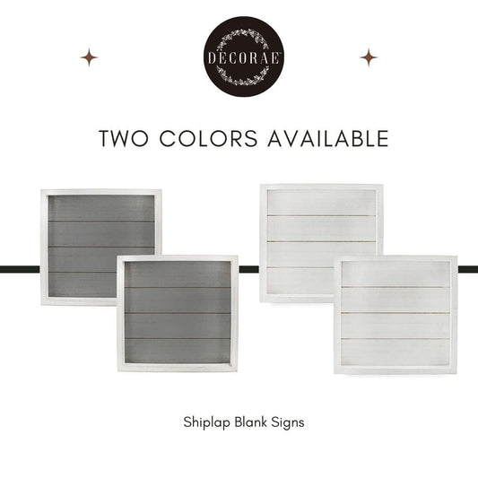 Shiplap Blank Signs (2-Pack); Prepainted Rustic Plaques for DIY and Gift Making